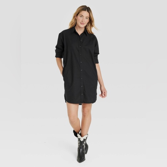 Universal Thread Black Tunic Shirtdress - Picture 1 of 4